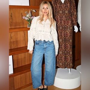 NWT Sienna Miller x Marks & Spencer Barrel Jeans M&S US 12 / UK 16